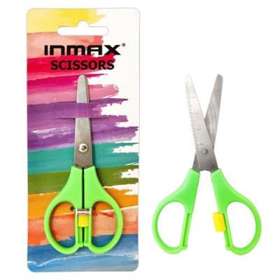 4.8inch Student safety buckle scissors with scales (SK 65029-4.8in-1CC