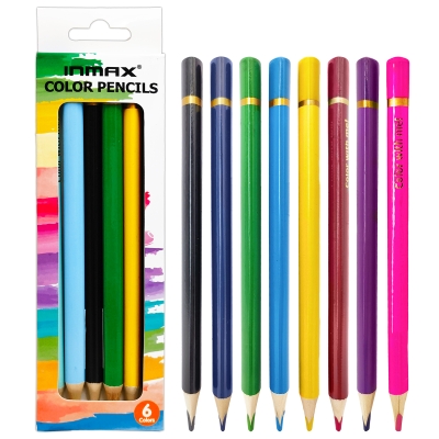 Large Triangular Colored Pencil with Gold Ring & Dipped Tip (SQ 18061TP-6XK)