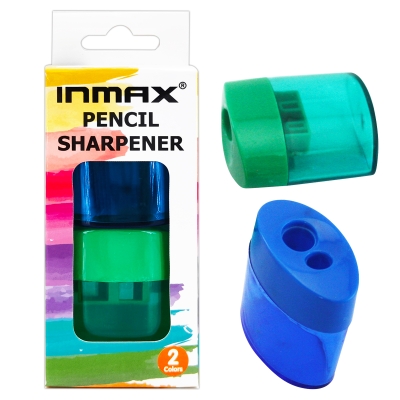 Transparent Solid Color 2-Hole Pencil Sharpener(SS 23070-2XK)